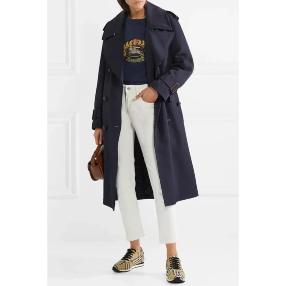 NWT Burberry Wool Belted Polyester-filling Trench Coat - Picture 3 of 16